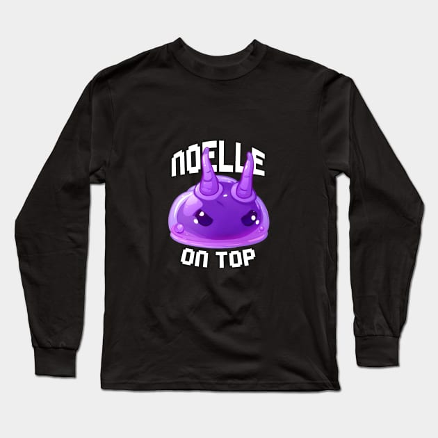 Noelle On Top - Bedwars Design (White) Long Sleeve T-Shirt by Tytex